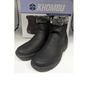 Khombu Addison Women's Black Memory Foam Water Repellent All-Weather Boot - 10